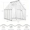 6x7 FT Outdoor Greenhouse, Heavy-Duty Polycarbonate Greenhouse Kit with Reinforced Aluminum Frame, Adjustable Roof Vent & Quick-Connect System for All Seasons & Winter Use #4