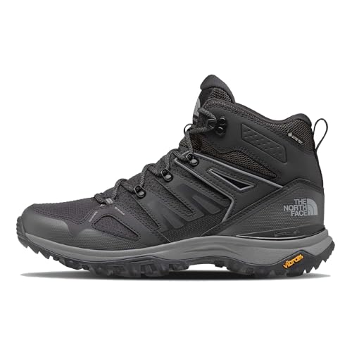 The North Face Men's Hedgehog Mid Gore-Tex Hiking Shoe - Waterproof, Cushioned, & Rubber Outsole, TNF Black/Asphalt Grey, 9