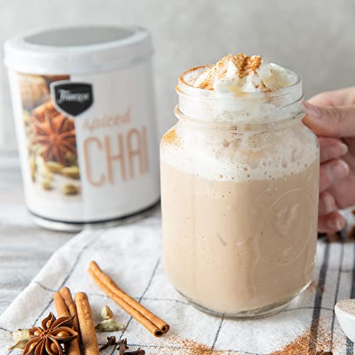 Franzese Spiced Chai Latte Mix 2-Pack | Gourmet Masala Spiced Chai Powder W/ Natural Spices (Delicious Instant Latte For Hot, Iced Or Blended | Arrives In 2 Giftable Tins), 26 Servings #TOP4