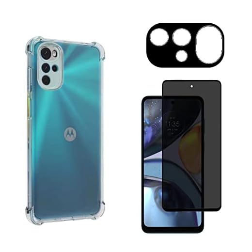 Kit Para Motorola Moto G22 Capa Anti impacto + Película Privacidade + Película De Câmera (Tela 6.5) (C7COMPANY)