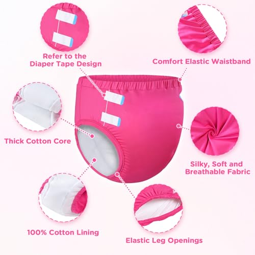 Image of Littleforbig Soft Silky Underwear Comfortable Washable Reusable Primary Comfort Cloth Adult Training Pants