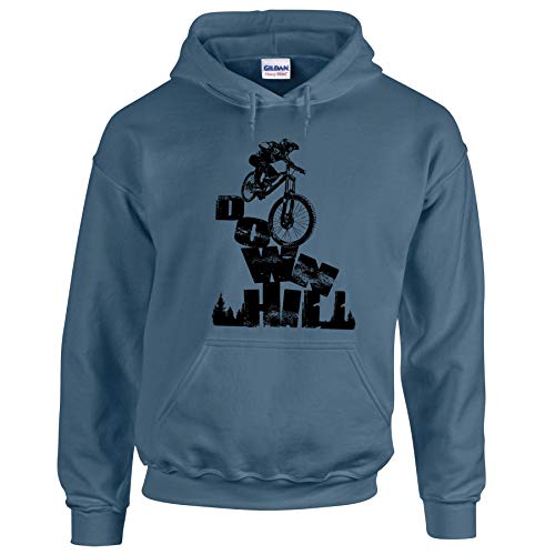 Bang Tidy Clothing Mountain Biking MTB Bike Hoodie - Biker Cycling Gifts Personalized - Downhill INDEGO-S