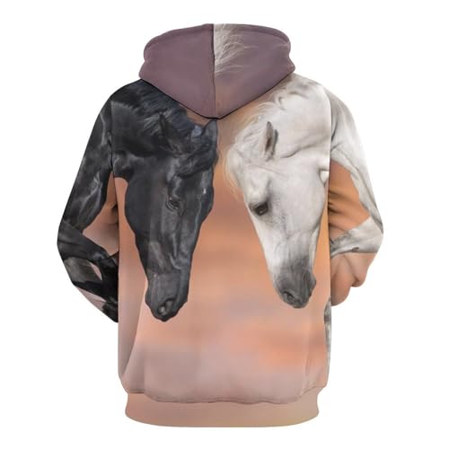 Sweatshirt pull cheval de course finitions soignées coupe mixte