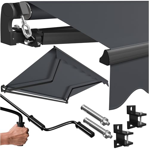 KESSER® Toldo articulado con brazo articulado, 250 x 200 cm, toldo para terraza, toldo con...