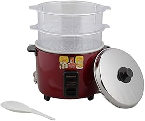 Panasonic SR-WA22H(SS) 2.2 Litre Food Steamer, Burgundy