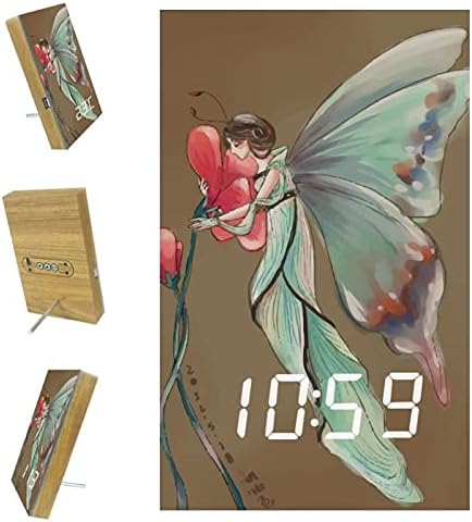 AISSO Butterfly Fairy Girl LED Alarm Clocks Digital for Bedrooms Kitchen Office Custom Home Decor