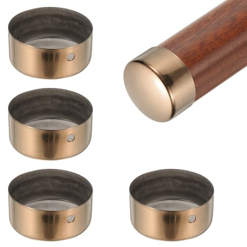 Embout de main courante rond 50mm en acier inoxydable or rose pour garde-corps lot de 4