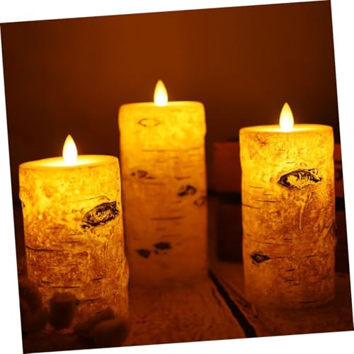 Lámpara de vela LED electrónica decorativa con efecto llama real 3