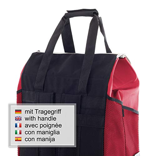 Andersen Shopper Royal Alu klappbar mit Kugellagerrad Ø 29cm und 62 Liter Tasche Hydro 2.0 mit Kühlfach rot – Bild 5