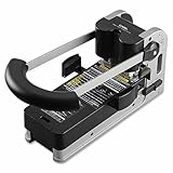 CARL, Extra Heavy Duty, 2 Hole Paper Punch, 300 Sheets Punch Capacity,Black and Silver