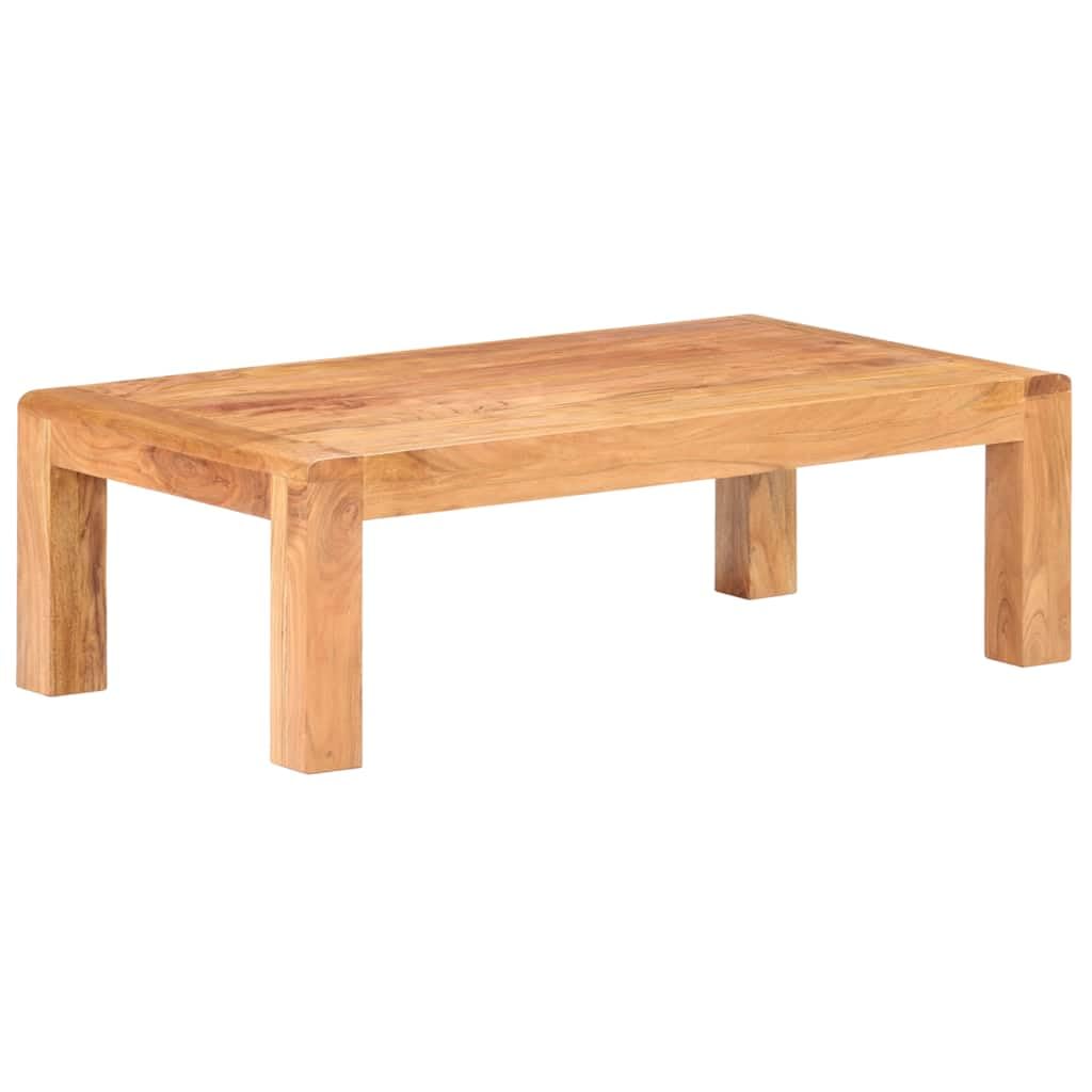 Tavolino da salotto, 110 x 60 x 35 cm, in legno massiccio di acacia, finitura miele | Tavolino rustico per il vostro soggiorno in vero legno con esclusiva vernice color miele.