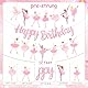 3 Stück Happy Birthday Girlande Mädchen,Geburtstagsgirlande Ballerina,Wimpelkette Geburtstag mit Ballett Deko,Ballerina Geburtstag Deko,Tutu Tanzparty Banner,Tutu-Tanzpartyzubehör für Mädchen (Rosa)