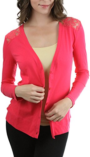 Image of ToBeInStyle Women's Long Sleeve Button Down V-Neck Cardigan