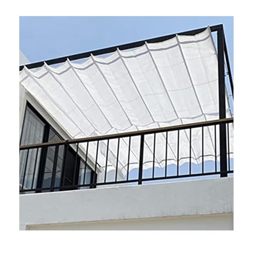 Toldo retráctil en forma de U para piscina al aire libre, terraza, patio, 1,2 m x 8 m