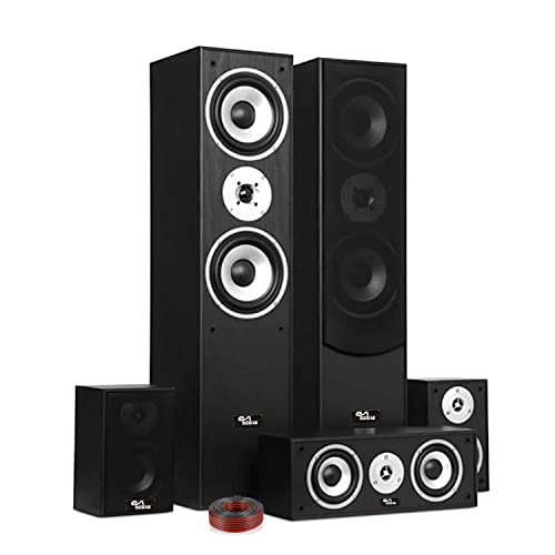 Evidence Acoustics Ensemble HiFi/Home-Cinéma EA850-BK – 5 Enceintes 850W – Bass Reflex Surround Home à 3 Voies- Câble 5M - Les Beatles, Paul McCartney, John Lennon, RIngo Starr, George Harrison Evidence Acoustics Ensemble HiFi/Home-Cinéma EA850-BK - 5 Enceintes 850W - Bass Reflex Surround Home à 3 Voies- Câble 5M