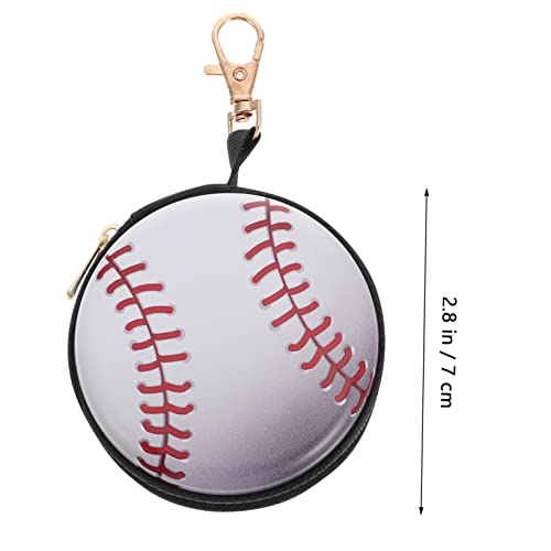 FRCOLOR 2pcs Cartoon Purse Wallet for Boys and Girls Creative Baseball Design Cute Change Purse Bright Colors for School and Daily Use2