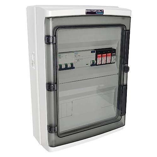 Doktorvolt Charging Verteiler mit SIEMENS LS-Schalter C20 FI-Schalter 40A 30mA Typ A, Überspannungsâ€¦ – Miniatur