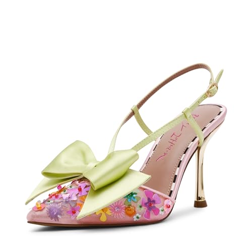 Betsey Johnson Women's Melisa Heeled Pump, Pink Multi, 8 M