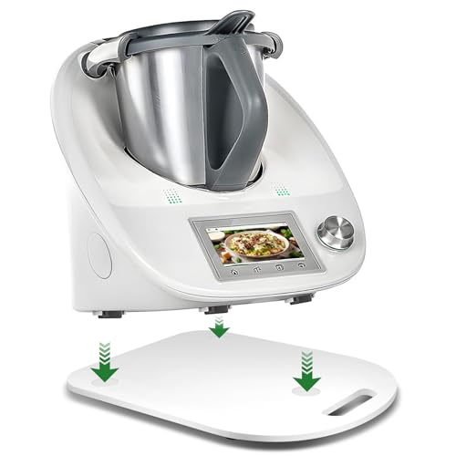 Gucass Tabla Deslizante para Thermomix TM6/TM5, Acrílica Base Deslizante para Thermomix con Ruedas,...