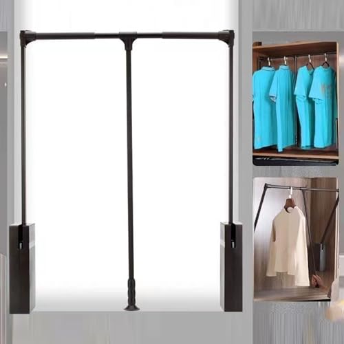 Tringle de penderie rétractable pour maximiser un petit dressing - 7