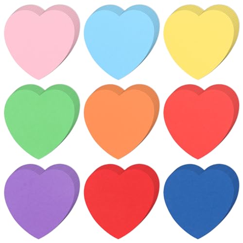 MixTeach 900 Pcs Heart Cutouts Valentine Paper Heart Shape Die Cuts Assorted Color 4 Inch Heart Cut Out Decorations for Valentine’s Day, Wedding, Party & Bulletin Board Seasonal Display