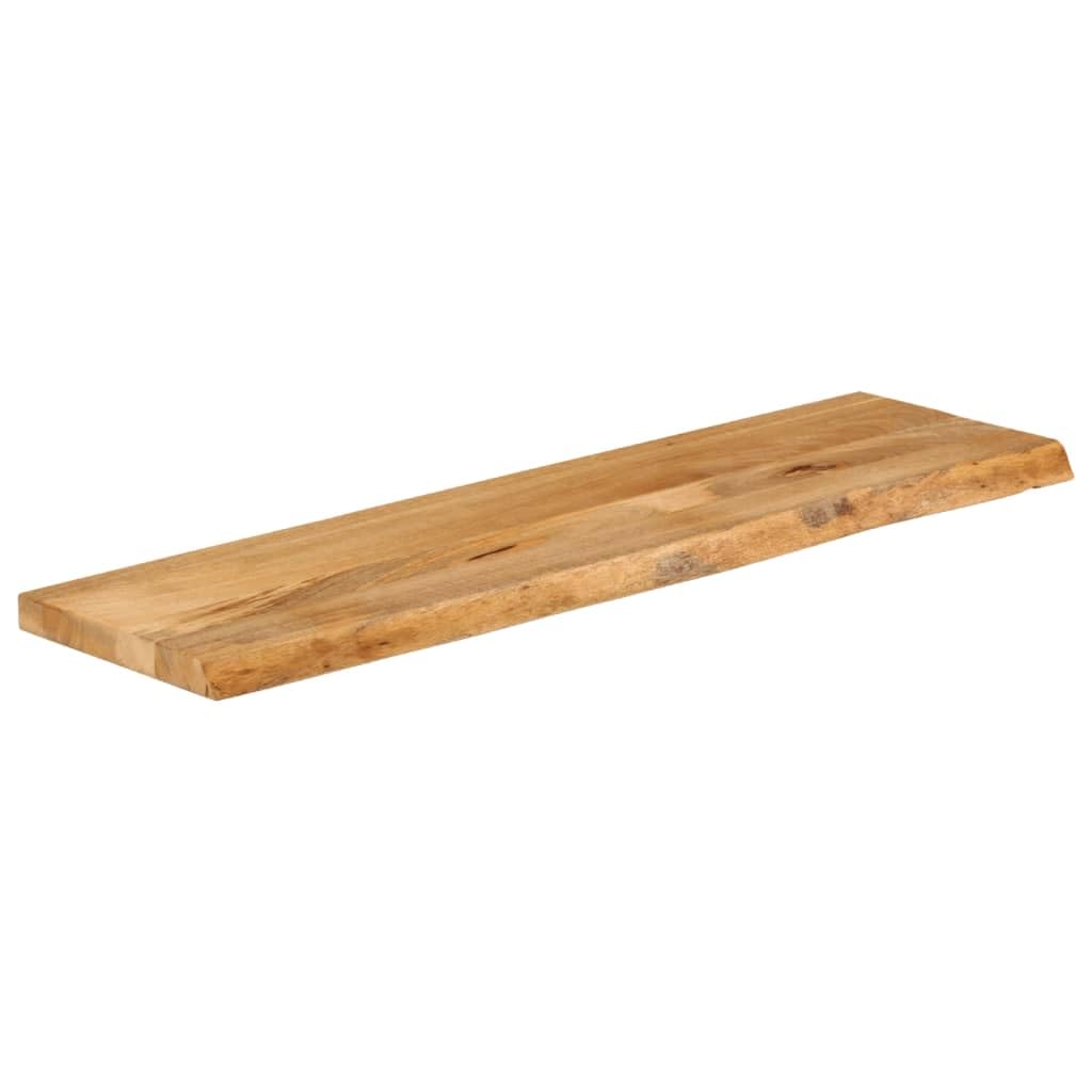 vidaXL Tablero de Mesa Borde Natural Madera Maciza Mango - Superficie de Mesa para Reemplazo 100x40x2,5 cm