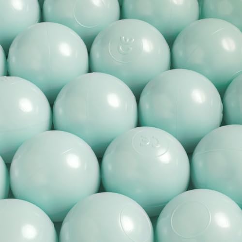 MISIOO 100 Stück Bälle für Bällebad 6 cm - Safe und Nicht-Toxisch - Crush - Resistent - Perfekt für Kinder Spaß - Bällepool Spiel - Marke