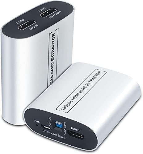 HDMI音声分離器 ARC eARC HDMI音声分配器 4Kx2K@60Hzサーポト ループ出力サーポト