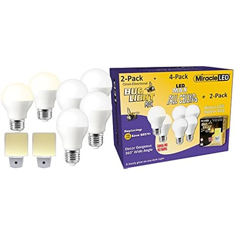 MiracleLED 604148 Home Makeover Combo Pack (8 Pack), Yellow/White Cover