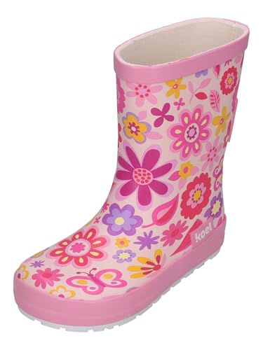 KOEL Barefoot - Gummistiefel WELLIE BARE MULTI fuchsia flowers, Größe:24 EU