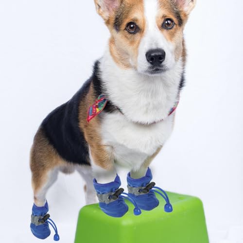 UKCOCO Waterproof Dog Boots L for Small to Medium Dogs All-Weather Anti-Slip Pet Shoes for Hiking Running Paw Protection Easy to Wear - Image 4