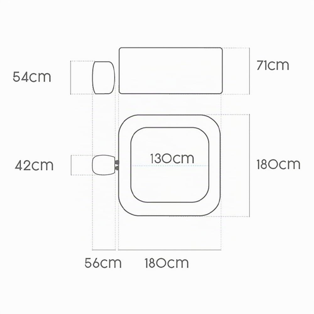 Lay-Z-SPA® 71" x 71" x 28"/1.80m x 1.80m x 71cm Hawaii HydroJet Pro