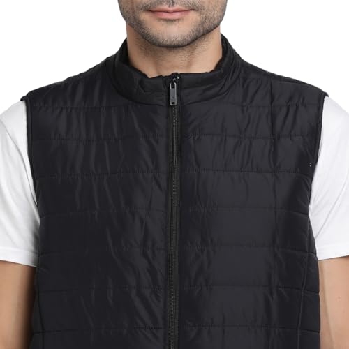 Image of Turtle Men Nylon Solid Regular Fit Sleeveless Windcheater Jacket