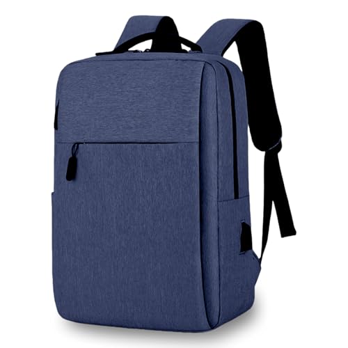 Aucuu Mochila para Ordenador Portátil de 15,6', Mochila Oficina, Mochila de Viaje, Impermeable Bolso Ergonómica, para Estudios y Viajes de Trabajo, para Adolescente, Mujer y Hombre-Azul