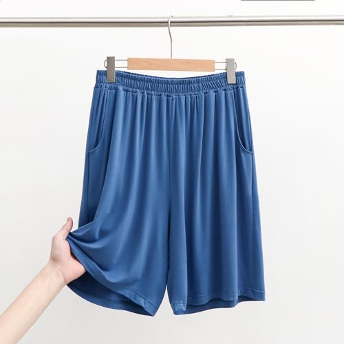 Generic Men's Soft Pajama Shorts Plus Size Cotton Pajama Shorts Lightweight Bottoms Soft Sleep Short Pants Loungewear2