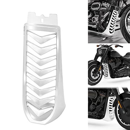 HCmotorku Motorrad Front Chin Verkleidung Spoiler Untere Heizkörperabdeckung Passend für Harley Softail Street Bob Fat Bob Breakout FXBB FXFB FXBR FXBRS 2018-2023 Chrom