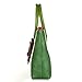 VANILLACHOCOLATE Women 3D Flower Seris PU Leather Tote Bag (Large, Green)