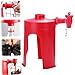 Imagen de 2 Piezas Dispensador de Soda de 2 Litros Dispensador de Botella de Soda Invertido Grifo Automático Creativo Interruptores Simples para Bebidas Cocina Bar Hogar Fiesta Bebida Herramienta Rojo
