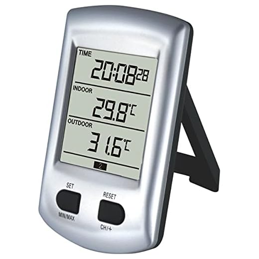 TERMOMETER TRÅDLÖS INOMHUS SAMT UTOMHUS MED KLOCKA. ART 02035