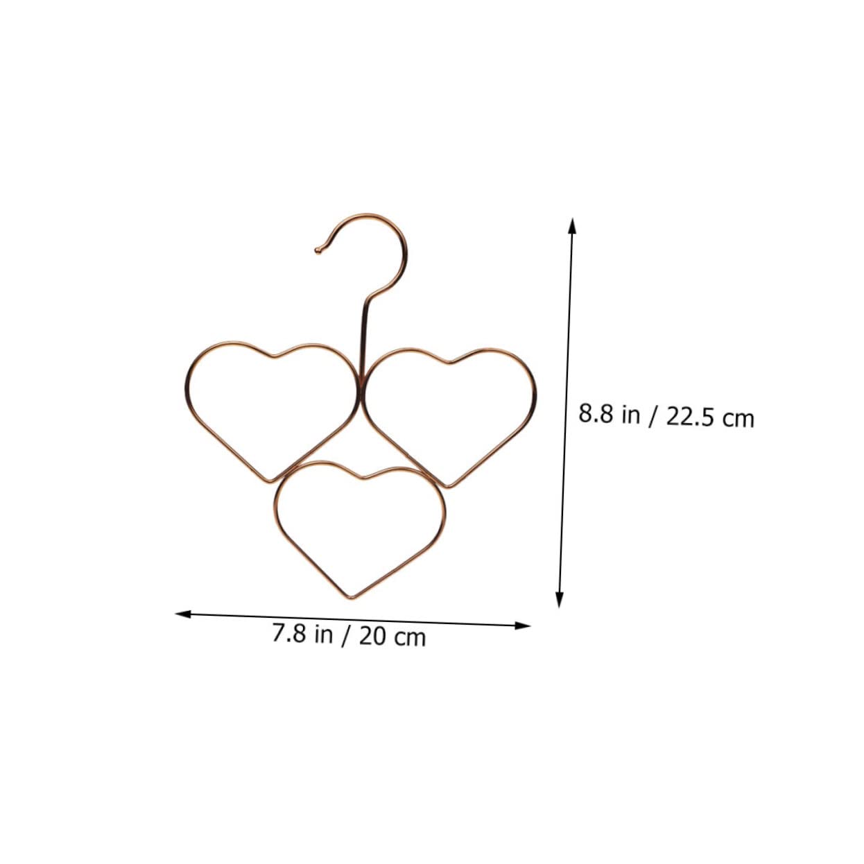 Mobestech 5Pcs Heart Shaped Scarf Hangers Multi Functional Decorative Clothes Organizers Space Saving Hanging Rack for Scarves Belts Ties and More