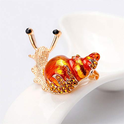 Broche escargot cristal diamant alliage bijoux decorations mode dames - 6
