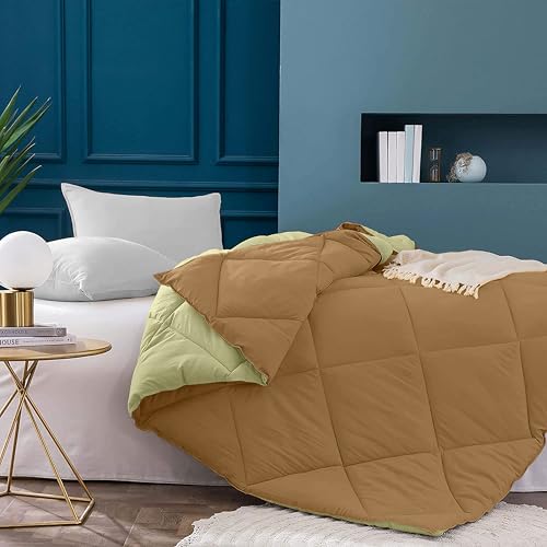 Image of Filbert 600 GSM Comforter for Double Bed | Super Warm Winter Quilt /Rajai | Thick Microfiber Blanket with Cloud-Soft Fill | Luxury Bedding for Winters - 90x100 Inch | Beige /Ivory