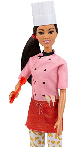 Barbie Pasta Chef Brunette Doll with Chef Outfit & Accessories - Image 4