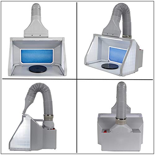 T Togush Airbrush Spray Booth With Adjustable Wind And Bright For Hobby Model Crafts Portable Airbrush Booth With Rotary Knob 3 Led Light Large Space Painting Booth #TOP3