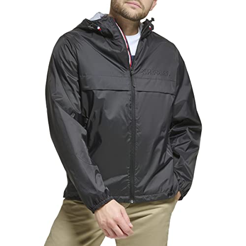 Image of Tommy Hilfiger Men's Simple Hooded Rain Jacket