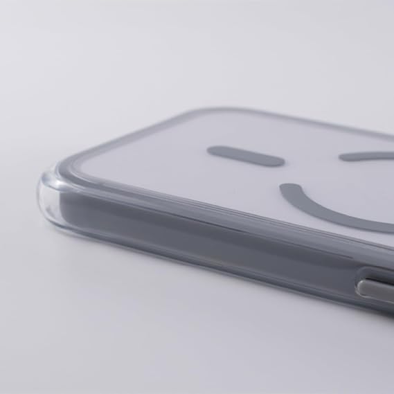 For iPhone Air用透明ヒットカラーマグネット式耐衝撃ケースクリア落下防止ワイヤレス充電保護PCカバー（For iPhone Air用/ホワイト）