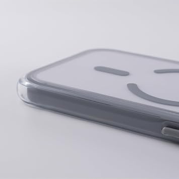 For iPhone Air用透明ヒットカラーマグネット式耐衝撃ケースクリア落下防止ワイヤレス充電保護PCカバー(For iPhone Air用/ホワイト)