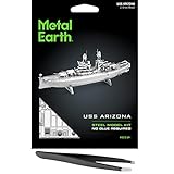 Metal Earth USS Arizona 3D Metal Model Kit Bundle with Tweezers Fascinations