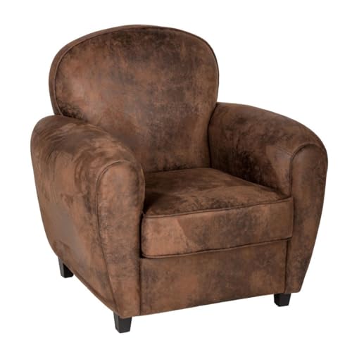 Paris Prix Atmosphera Créateur d'intérieur - Fauteuil Club Stanis 86cm Marron
