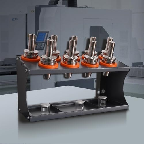 JNYENCNC cnc tool holder rack Wall-mounted cnc tool rack Suitable for various small CNC tool holders (Double layer, BT30-12PCS)